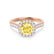 OPHELIA - Lab Grown Yellow Sapphire & Diamond 18K Rose Gold Halo Engagement Ring Lily Arkwright