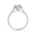 OPHELIA - Lab Grown Yellow Sapphire & Diamond 18K White Gold Halo Engagement Ring Lily Arkwright