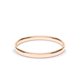 - Oval Profile Plain Wedding Ring 18k Rose Gold Wedding Bands Lily Arkwright