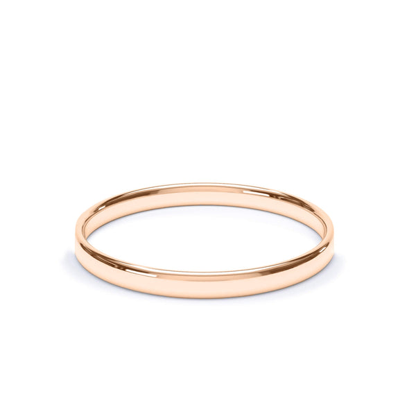 - Oval Profile Plain Wedding Ring 9k Rose Gold Wedding Bands Lily Arkwright