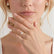 LIVELY - Round Lab Diamond 18k Yellow Gold Petite Hidden Halo Pavé Shoulder Set Ring