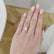 LIVELY - Radiant Moissanite & Diamond 18k Yellow Gold Petite Hidden Halo Pavé Shoulder Set Ring