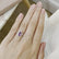 HARLOW - Pear Champagne Sapphire & Diamond 18k Yellow Gold Halo
