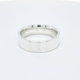 - Flat Court Profile Satin Polish Wedding Ring 9k White Gold