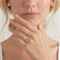 HONOR - Round Lab Diamond 18k Yellow Gold Shoulder Set Ring