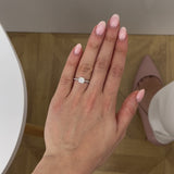 Macy 1.20ct Cushion Cut D Colour Lab Diamond 950 Platinum Petite Shoulder Set Engagement Ring Lily Arkwright