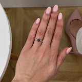 Eden 1.06ct Round Cut Chatham Alexandrite & Diamond 18k White Gold Vine Engagement Ring Lily Arkwright 
