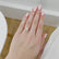 LILLIE - Round Moissanite 18K Yellow Gold 6 Prong Knife Edge Solitaire Ring