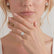 Video of the Darley elongated cushion lab-grown diamond halo engagement ring worn on a hand.