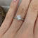 VICTORIA - Round Lab Diamond 18k Yellow Gold Shoulder Set Ring