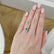 AMELIA - Lab Grown Emerald & Diamond 18k Yellow Gold Halo Ring