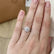 CECILY - Round Moissanite & Diamond 18k Rose Gold Halo