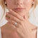 LILIANA - Round Lab Diamond 18k White Gold Shoulder Set Ring