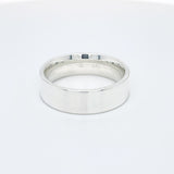 - Flat Court Profile Wedding Ring Platinum
