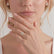 ESME - Emerald Lab Diamond & Diamond 18k Rose Gold Halo