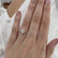 HONOR - Round Lab Diamond 18k White Gold Shoulder Set Ring