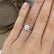 LILLIE - Champagne True Sapphire 950 Platinum 6 Prong Knife Edge Solitaire Ring
