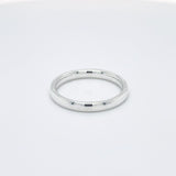- Oval Profile Plain Wedding Ring 18k White Gold