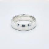 - D Shape Profile Wedding Ring 9k White Gold