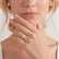 COCO - Elongated Cushion Cut Lab Diamond 18k Rose Gold Petite Hidden Halo Triple Pavé