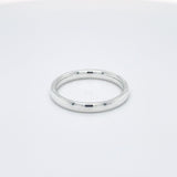 - Oval Profile Plain Wedding Ring 9k White Gold