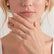 COCO - Emerald Lab Diamond & Diamond 18k Rose Gold Hidden Halo Triple Pavé Ring
