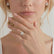 BLUSH - Round Lab Diamond 18k White Gold Petite Halo Ring