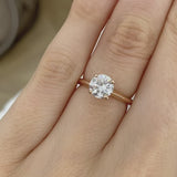 GRACE - Chatham Lab Grown Pink Sapphire Solitaire 18k Rose Gold