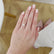 LAVENDER - Round Lab Diamond 18k Rose Gold Petite Halo Ring