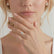 HONOR - Oval Lab Diamond 18k Yellow Gold Shoulder Set Ring