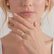 LEANORA - Round Lab Diamond 18k Rose Gold Trilogy Ring