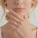 Eden shoulder set solitaire oval lab diamond shoulder twist set 18k rose gold engagement ring