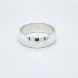 - Oval Profile Satin Wedding Ring 9k White Gold
