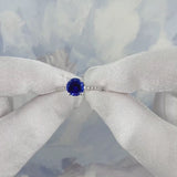 GISELLE - Chatham® Yellow Sapphire & Diamond 18k White Gold Ring