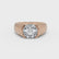 DULCIE - Round Lab Diamond Bezel Set Cigar Engagement Ring Inspired by Dua Lipa