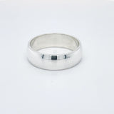 - Oval Profile Wedding Ring 18k White Gold