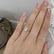 LULU - Elongated Cushion Champagne Sapphire 18k White Gold Petite Solitaire Ring