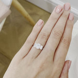 EVERDEEN - Chatham® Oval Alexandrite 18k White Gold Trilogy Ring