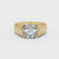 DULCIE - Round Lab Diamond Bezel Set Cigar Engagement Ring Inspired by Dua Lipa