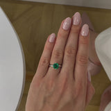 Annora chatham emerald twist solitaire engagement ring 1.80ct 