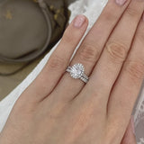 ROSA - Chatham® Ruby & Diamond Platinum Halo Ring