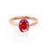 ISABELLA - Oval Ruby 18k Rose Gold Solitaire Ring Engagement Ring Lily Arkwright