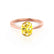 ISABELLA - Oval Yellow Sapphire 18k Rose Gold Solitaire Ring Engagement Ring Lily Arkwright