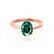 ISABELLA - Oval Emerald 18k Rose Gold Solitaire Ring Engagement Ring Lily Arkwright