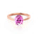 ISABELLA - Oval Pink Sapphire 18k Rose Gold Solitaire Ring Engagement Ring Lily Arkwright