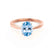 ISABELLA - Oval Aqua Spinel 18k Rose Gold Solitaire Ring Engagement Ring Lily Arkwright