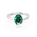 ISABELLA - Oval Emerald 950 Platinum Solitaire Ring Engagement Ring Lily Arkwright