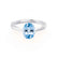ISABELLA - Oval Aqua Spinel 950 Platinum Solitaire Ring Engagement Ring Lily Arkwright