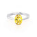 ISABELLA - Oval Yellow Sapphire 950 Platinum Gold Solitaire Ring Engagement Ring Lily Arkwright