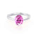 ISABELLA - Oval Pink Sapphire 18k White Gold Solitaire Ring Engagement Ring Lily Arkwright